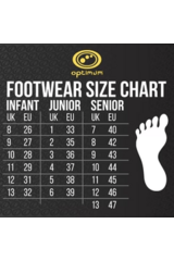 Small Optimum footwear size chart icon showing infant, junior, and senior UK to EU conversions