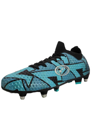 Three-quarter angle of the boot showing the toe box and stud sole