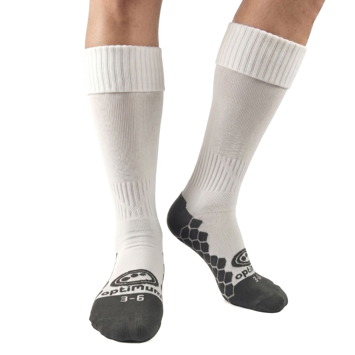 Classico knee-length football socks in white - Optimum