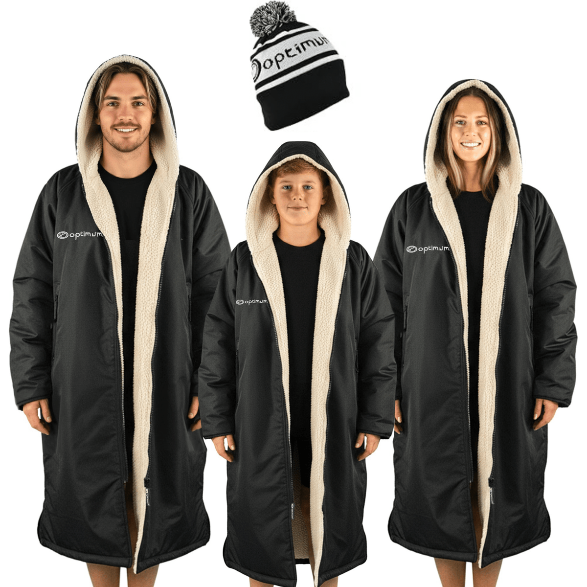 Optimum Drywrap changing robe in black - Optimum
