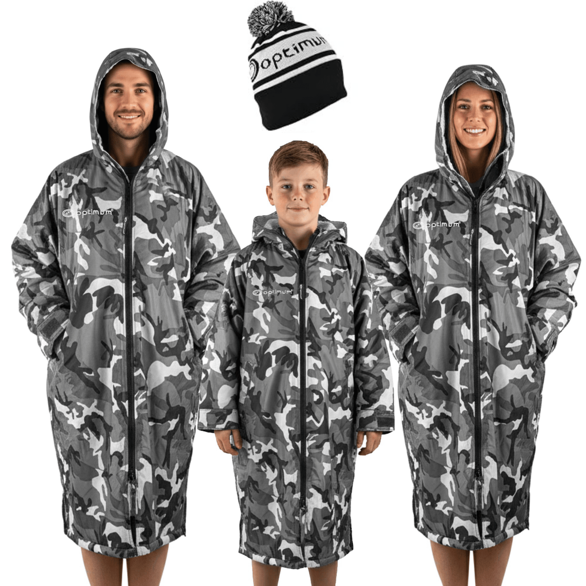 Optimum Drywrap changing robe in grey camo - Optimum