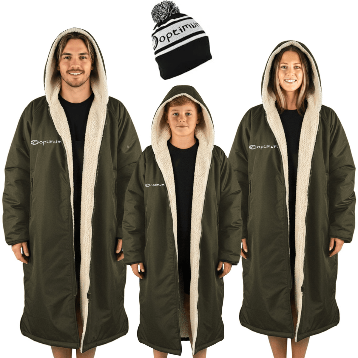 Optimum Drywrap changing robe in khaki - Optimum
