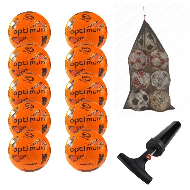 Classico Football Size 3 Orange – Pack of 10 Training Balls - Optimum