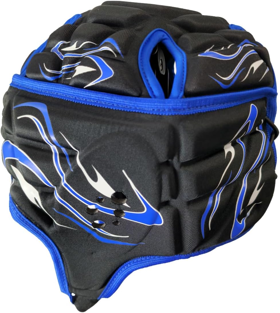 Inferno Rugby Headguard Blue – Durable, Breathable, Secure Fit - Optimum