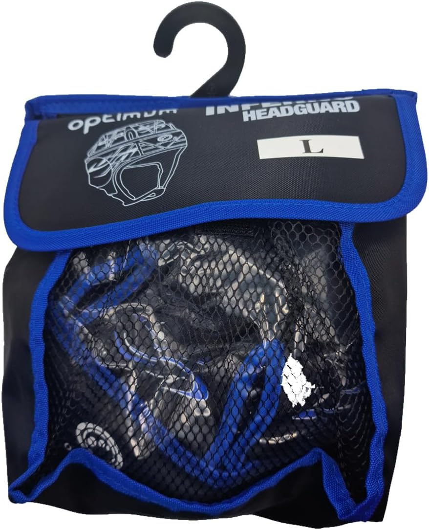 Inferno Rugby Headguard Blue – Durable, Breathable, Secure Fit - Optimum