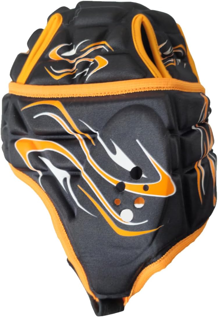Inferno Rugby Headguard Orange – Durable, Breathable, Secure Fit - Optimum