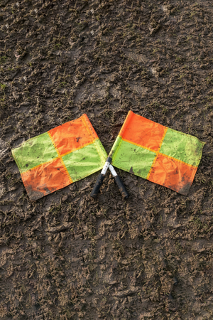 Optimum Linesman Flag With Carry Bag- High Visibility, Durable, and Reliable - Essential Equipment for Referees Pack of 2, Yellow/Orange - Optimum