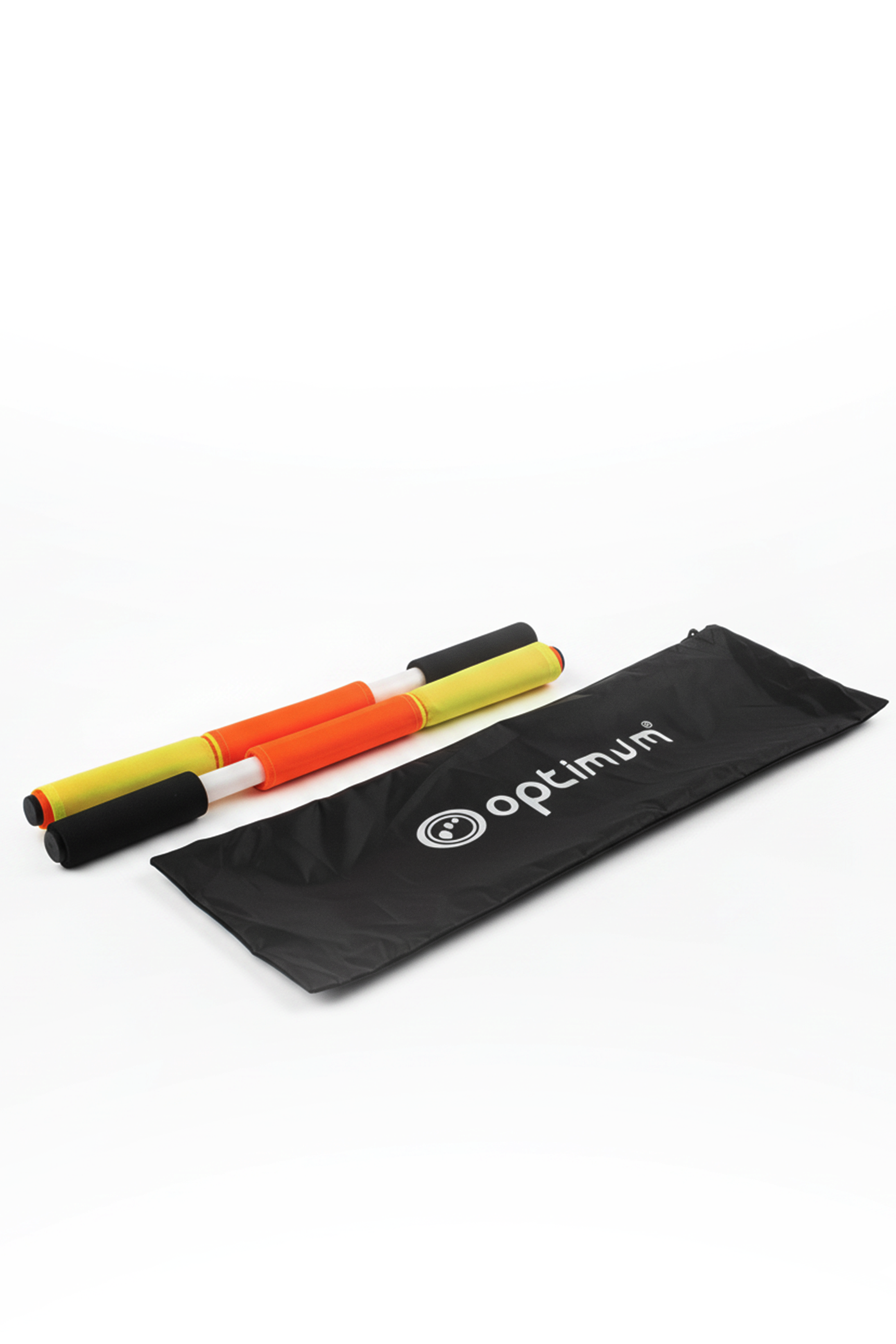 Optimum Linesman Flag With Carry Bag- High Visibility, Durable, and Reliable - Essential Equipment for Referees Pack of 2, Yellow/Orange - Optimum