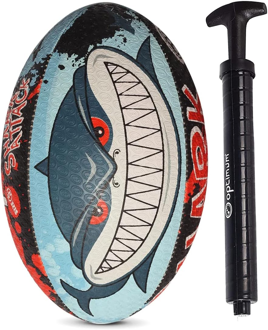 Cartoon Rugby Ball – Illustrated Kids' Training Ball, Multiple Designs - Optimum