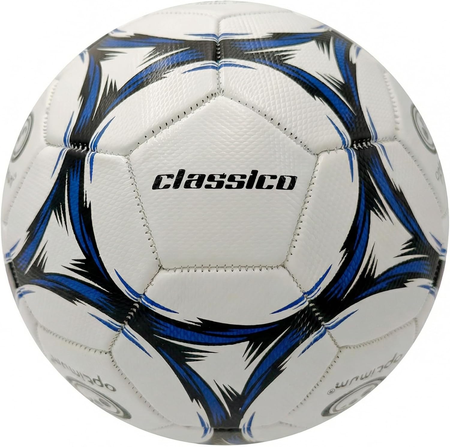 Optimum Classico Football in Black/Blue, size 5 match and training ball