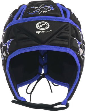 Optimum Inferno Rugby Headguard | Orange, Blue & Red, World Rugby Approved, Sizes XX Small-Large - Optimum