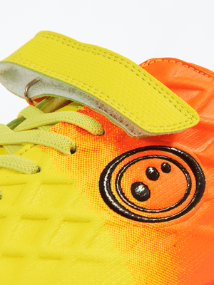 Junior Ignisio 6 Stud Football Boots – Yellow/Orange Easy Fasten - Optimum