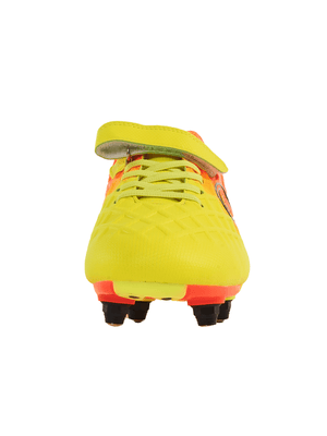 Junior Ignisio 6 Stud Football Boots – Yellow/Orange Easy Fasten - Optimum