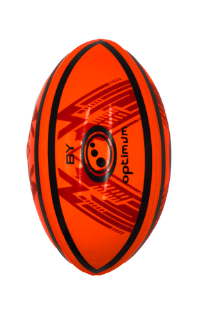 LED Glow Rugby Ball Size 5 – Motion Activated with Auto-Off – Durable Water-Resistant Night Play - Optimum