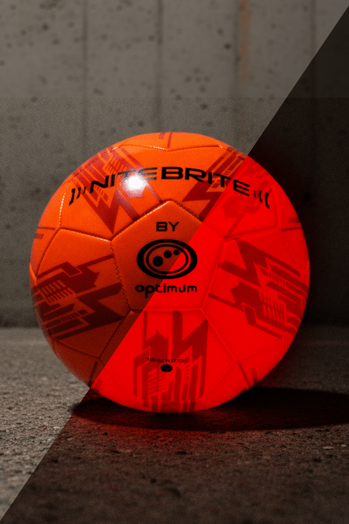 LED Light-Up Football Size 5 – Glow in the Dark - Optimum