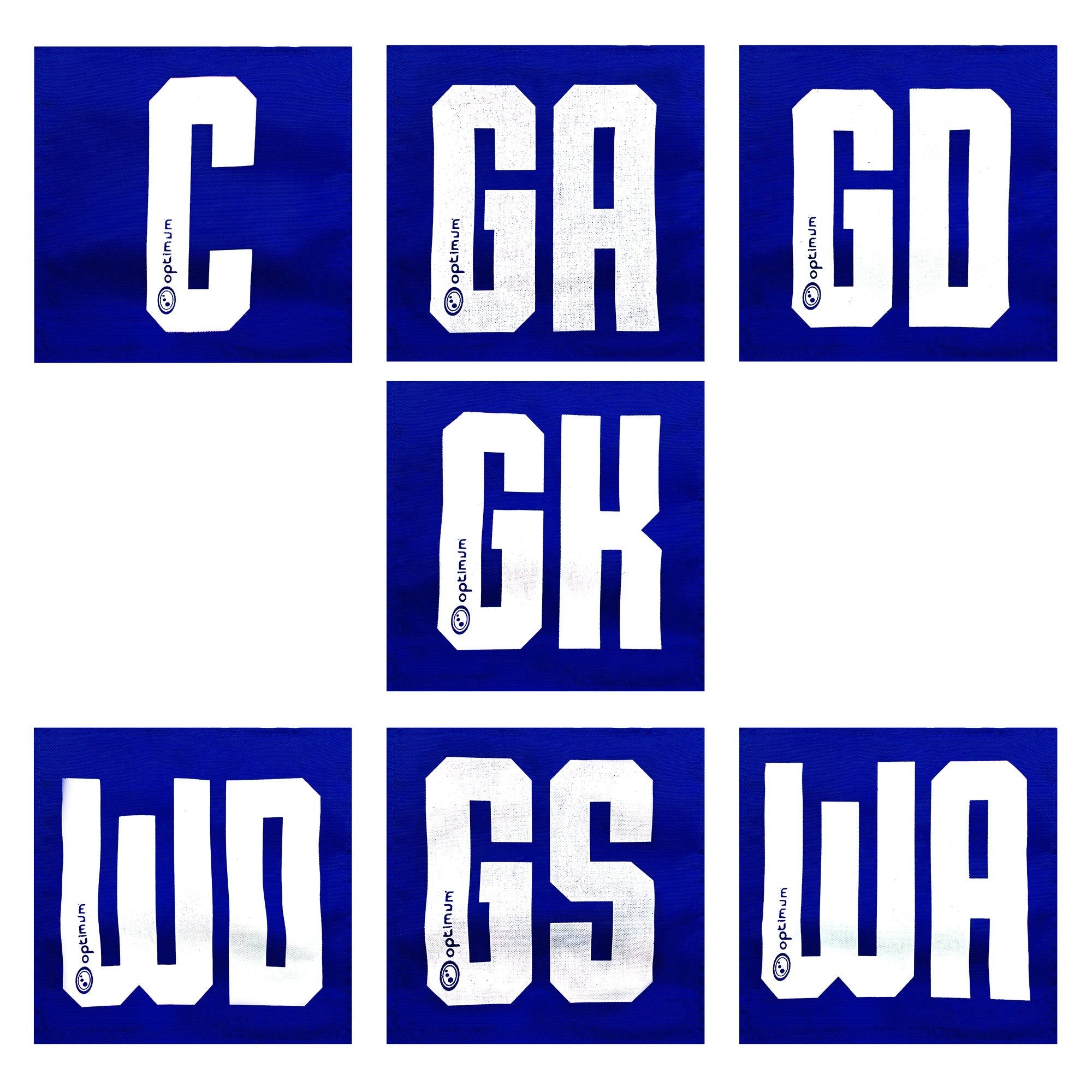 Netball Position Patches – Full-Team 14-Pack - Optimum