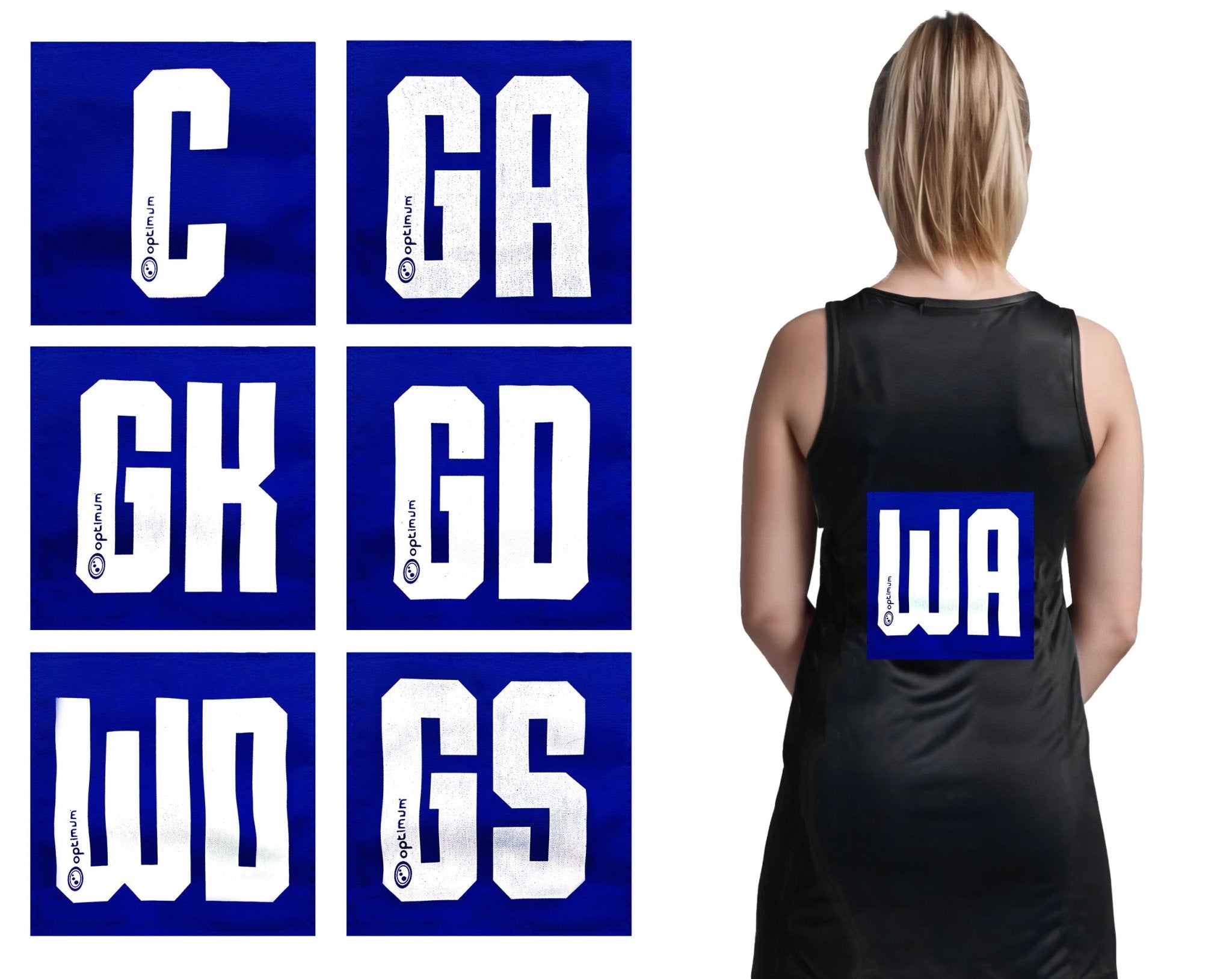 Netball Position Patches – Full-Team 14-Pack - Optimum