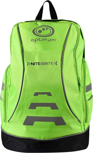 Optimum Nitebrite 25L backpack in fluro green, waterproof and reflective cycling rucksack - Optimum