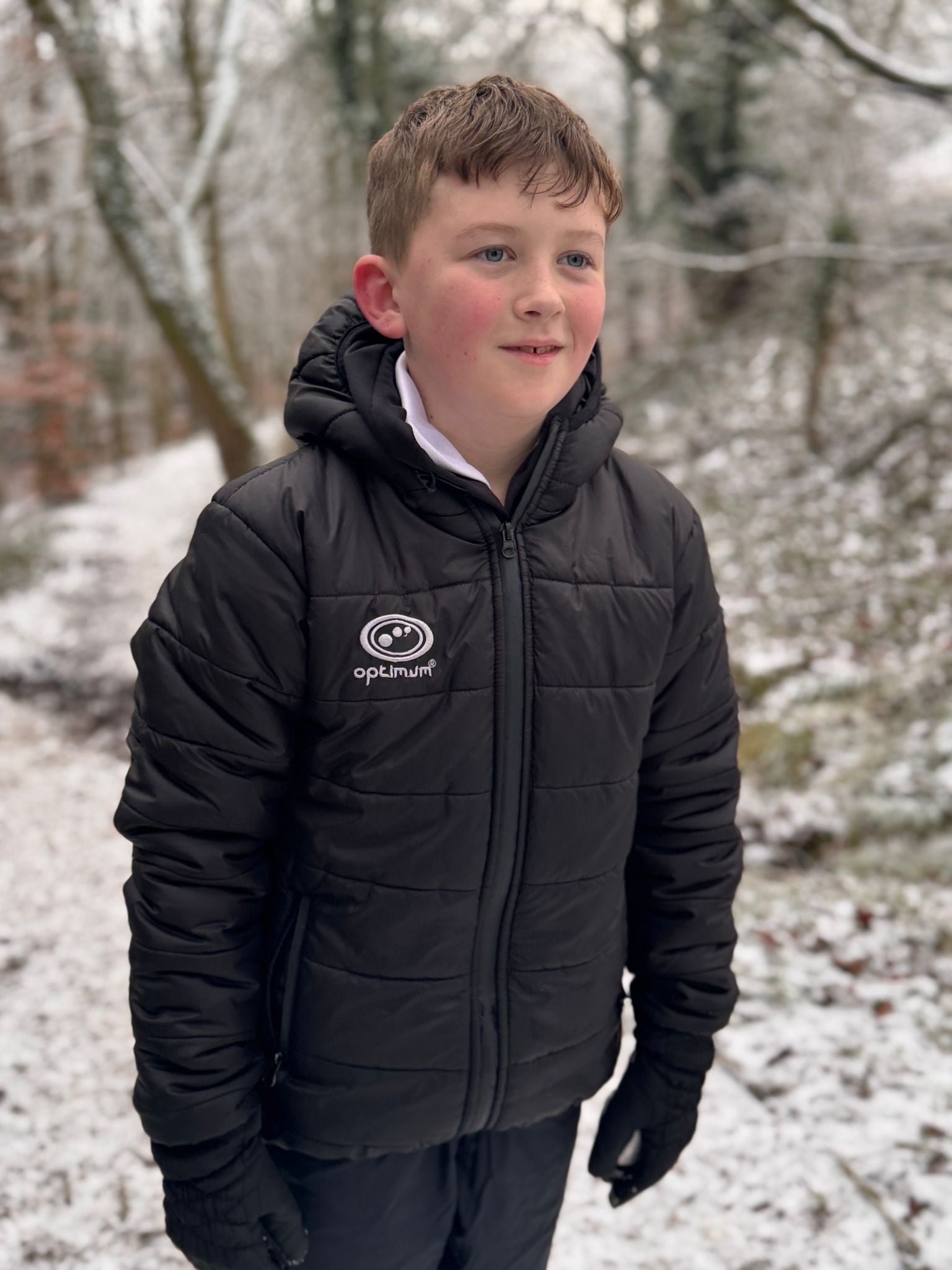 Quilted Puffer Hooded Jacket Black – Warm, Durable Winter Coat - Optimum