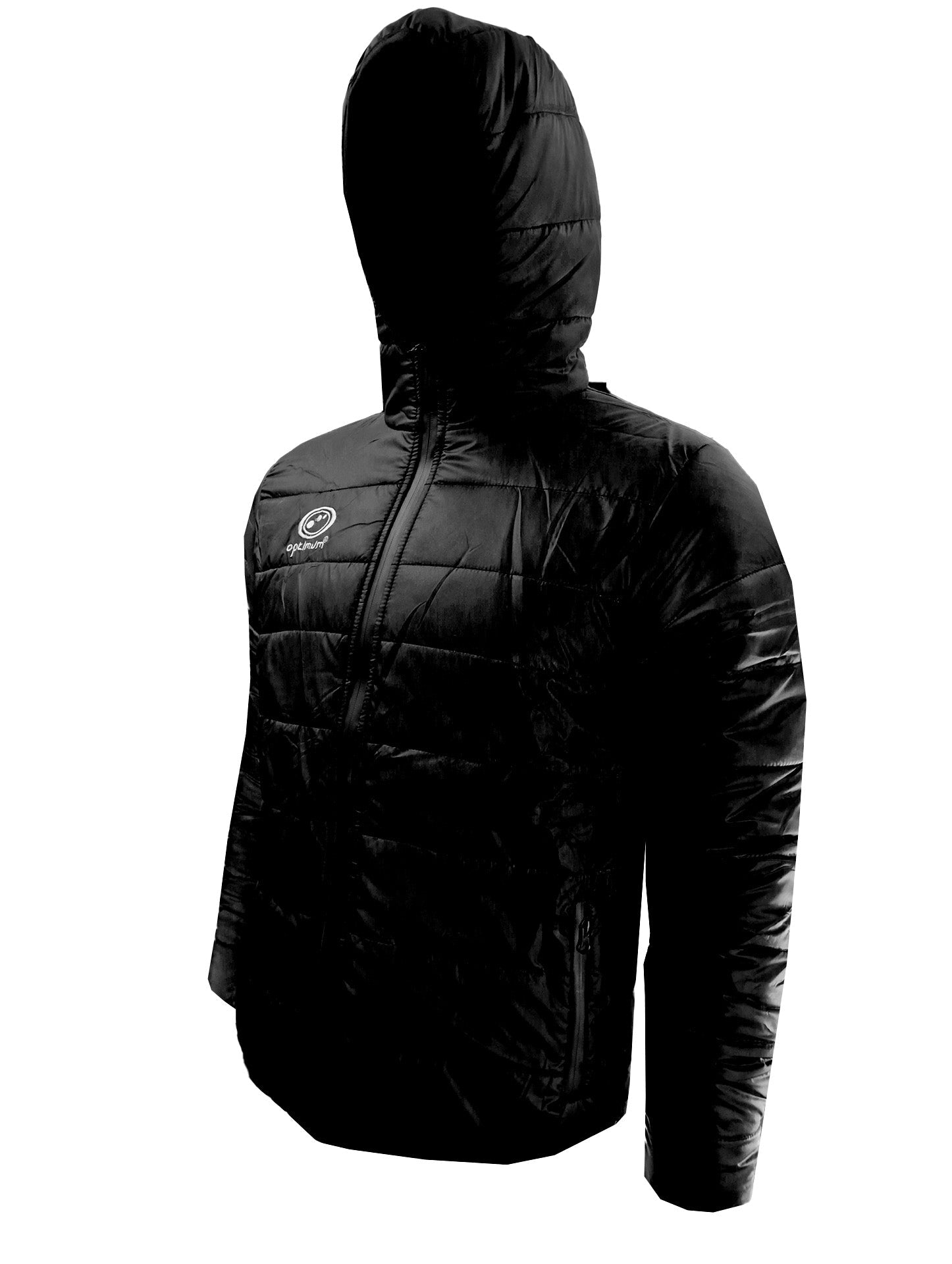 Quilted Puffer Hooded Jacket Black – Warm, Durable Winter Coat - Optimum