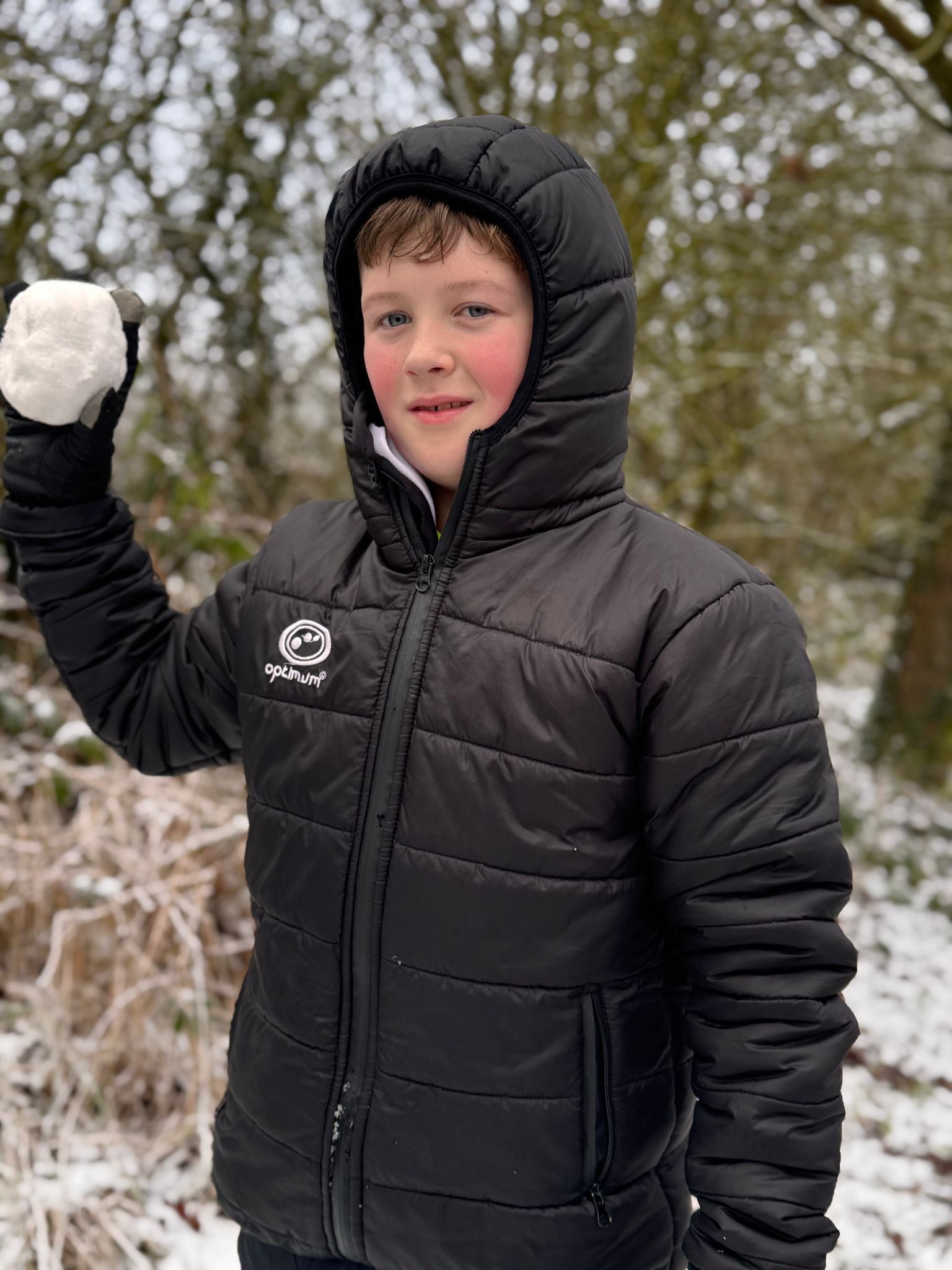 Quilted Puffer Hooded Jacket Black – Warm, Durable Winter Coat - Optimum