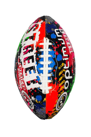 Optimum Street American football with multicoloured graffiti paint-splatter print and white laces - Optimum