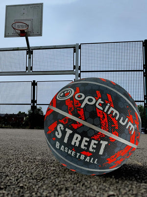 Street Basketball Black/Orange Mini – Durable Outdoor Basketball - Optimum