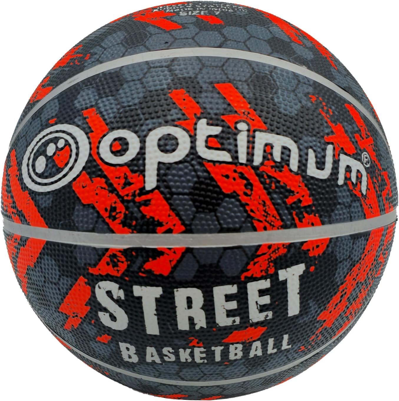 Street Basketball Black/Orange Mini – Durable Outdoor Basketball - Optimum