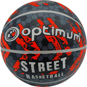 Street Basketball Black/Orange Mini – Durable Outdoor Basketball - Optimum