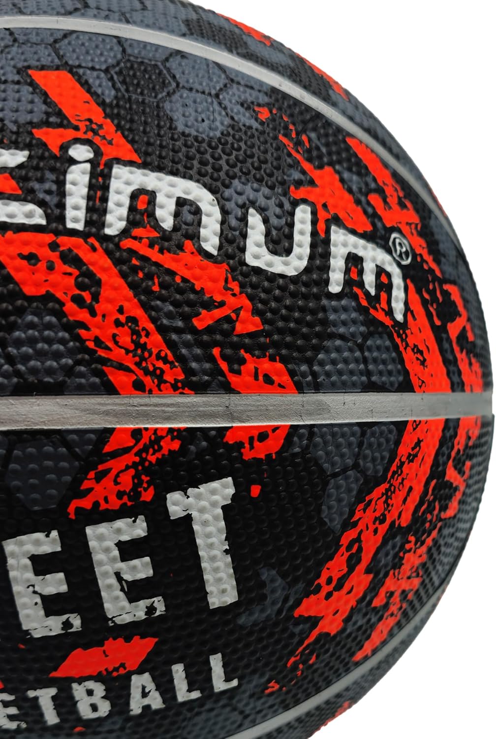 Street Basketball Black/Orange Mini – Durable Outdoor Basketball - Optimum