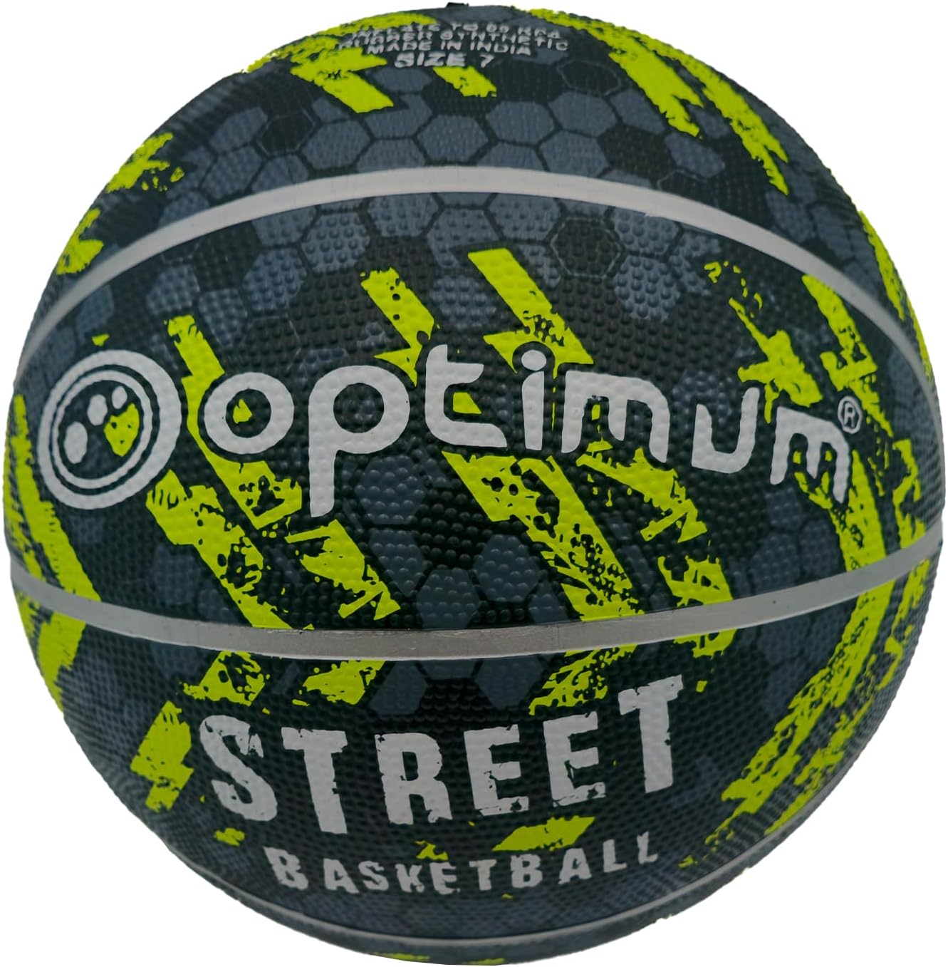 Street Basketball Black/Yellow Mini – Durable Outdoor Basketball - Optimum
