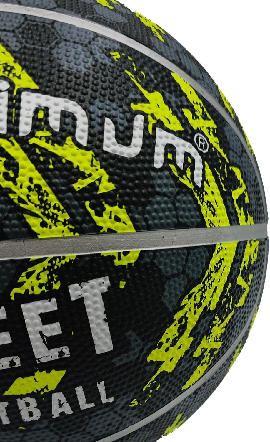 Street Basketball Black/Yellow Mini – Durable Outdoor Basketball - Optimum