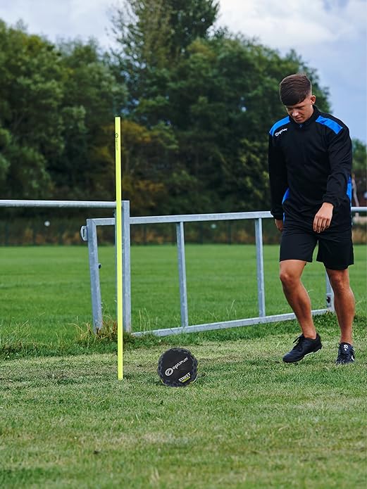 Street Football Size 4 – Black/Yellow, Durable Grip for All Surfaces - Optimum