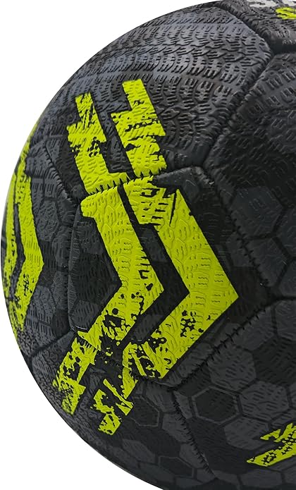 Street Football Size 4 – Black/Yellow, Durable Grip for All Surfaces - Optimum