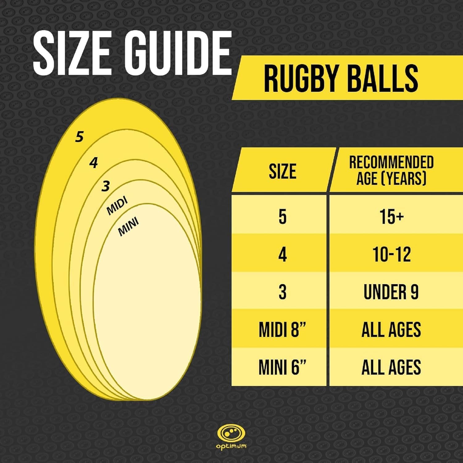 Street Rugby Ball – Black/Orange, Midi - Optimum