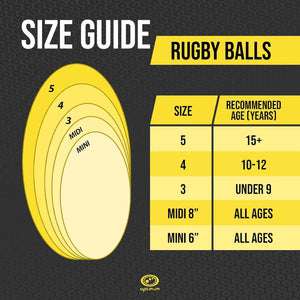 Street Rugby Ball – Black/Orange, Midi - Optimum