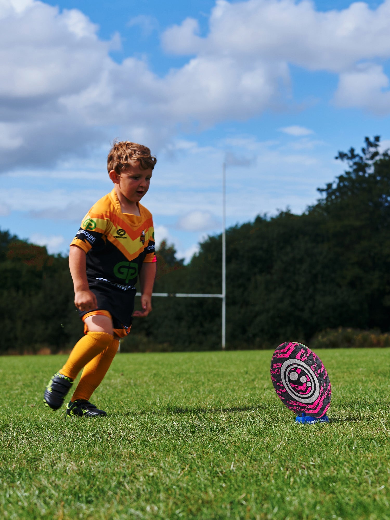 Street Rugby Ball – Black/Pink, Size 3 - Optimum