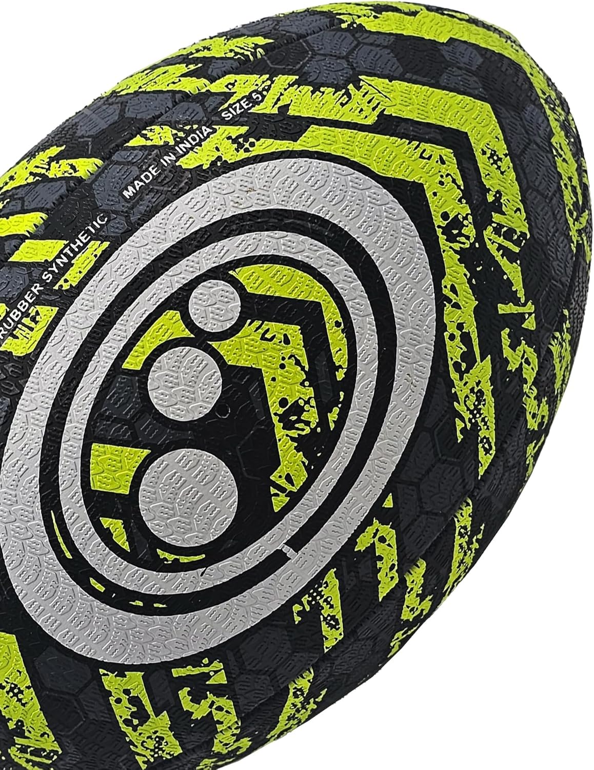 Street Rugby Ball – Black/Yellow, Midi - Optimum