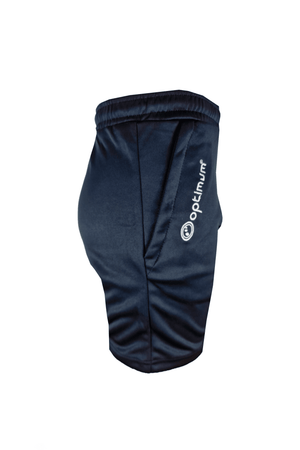 Tempo Athletic Leisure Shorts – Quick-Dry Black & Navy - Optimum