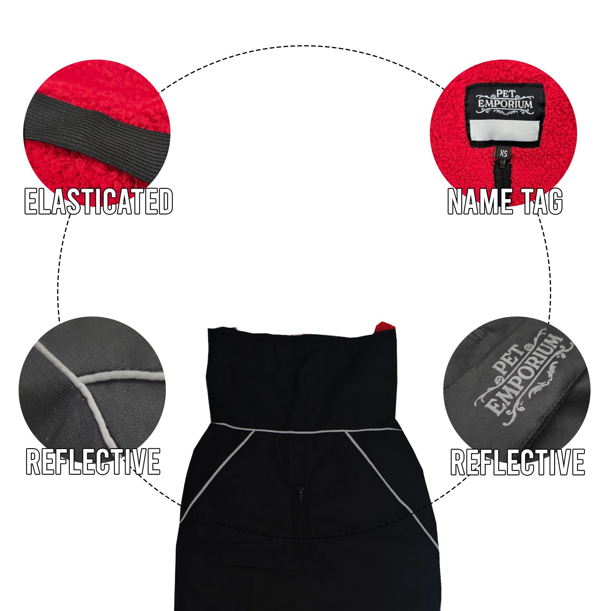 Waterproof Dog Jacket – Fleece-Lined, Reflective, Adjustable Fit - Optimum
