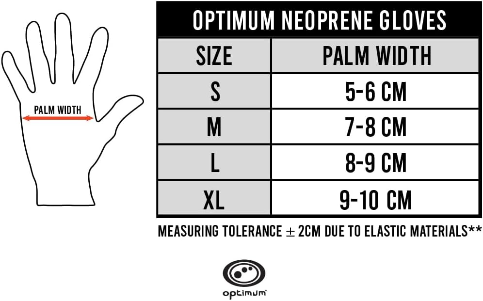 Wetsuit Neoprene Gloves – 3mm Anti-Slip, Sizes S-XL - Optimum