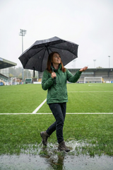 Optimum Unisex' s Black Automatic Umbrella Windproof Reinforced Frame, Small