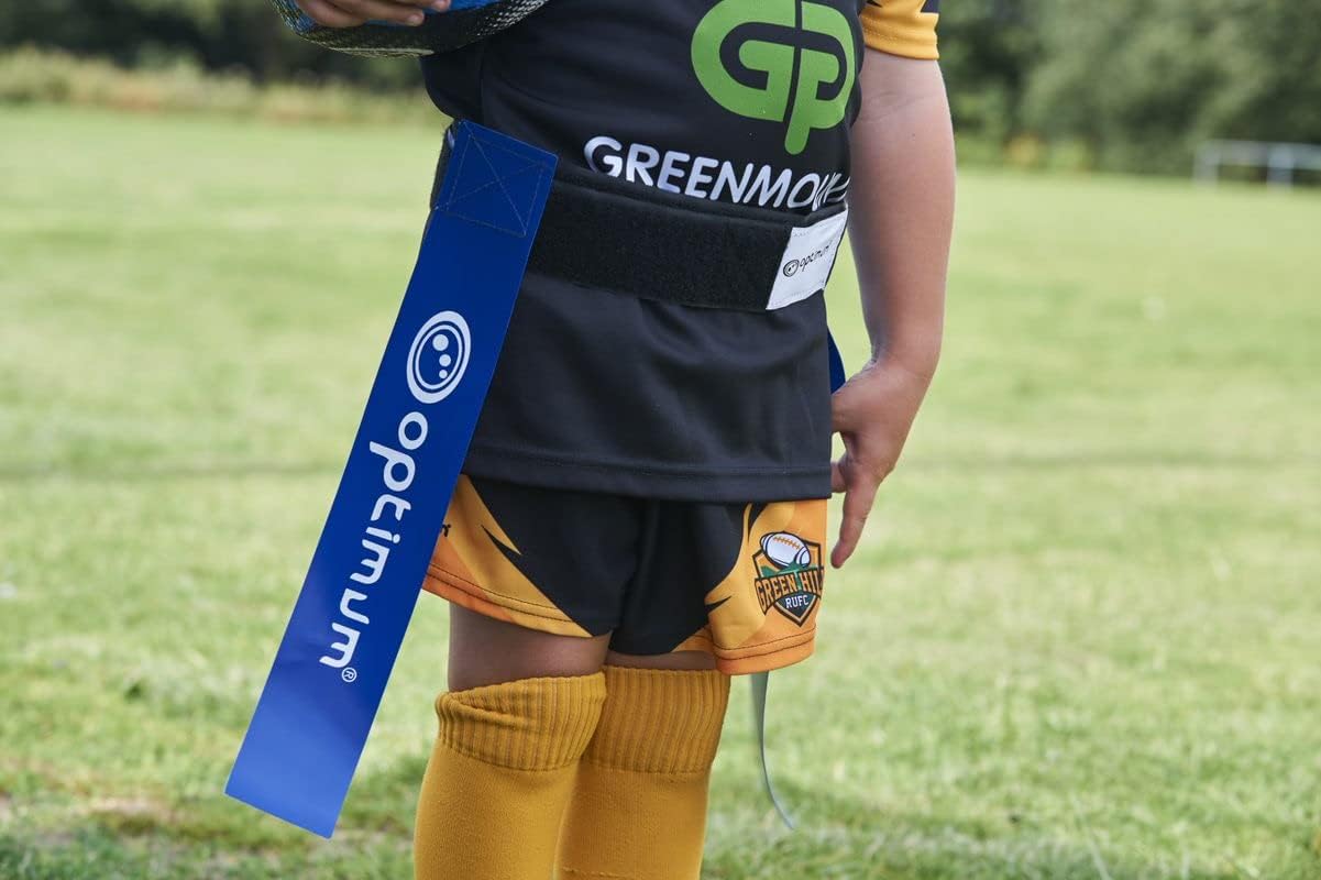 Optimum TBFB Touch Rugby Tackle Tag Belt Flags - Blue - Optimum