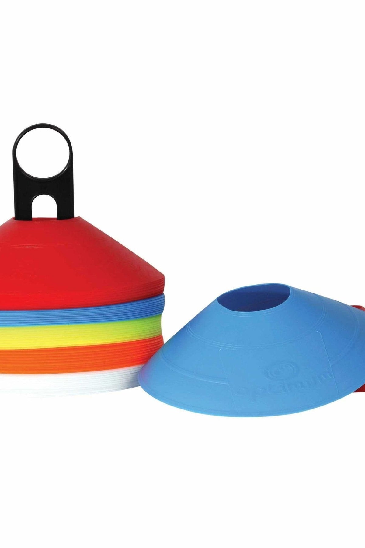 50 Durable Marker Cones & Carrier for Training - Optimum