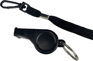 Optimum Plastic Sports Whistles with Lanyard - Coaches and Referees - PACK 2 - Optimum