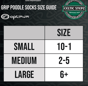 Celtic Stepz Poodle Socks – Small to Large - Optimum