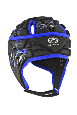 Inferno Rugby Headguard Blue – Durable, Breathable, Secure Fit - Optimum