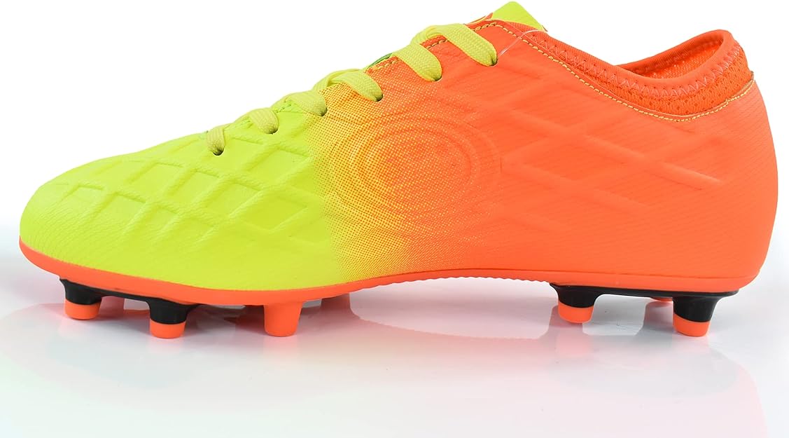 Junior Aztec Orange Ignisio Lace Up Football Boot - Optimum