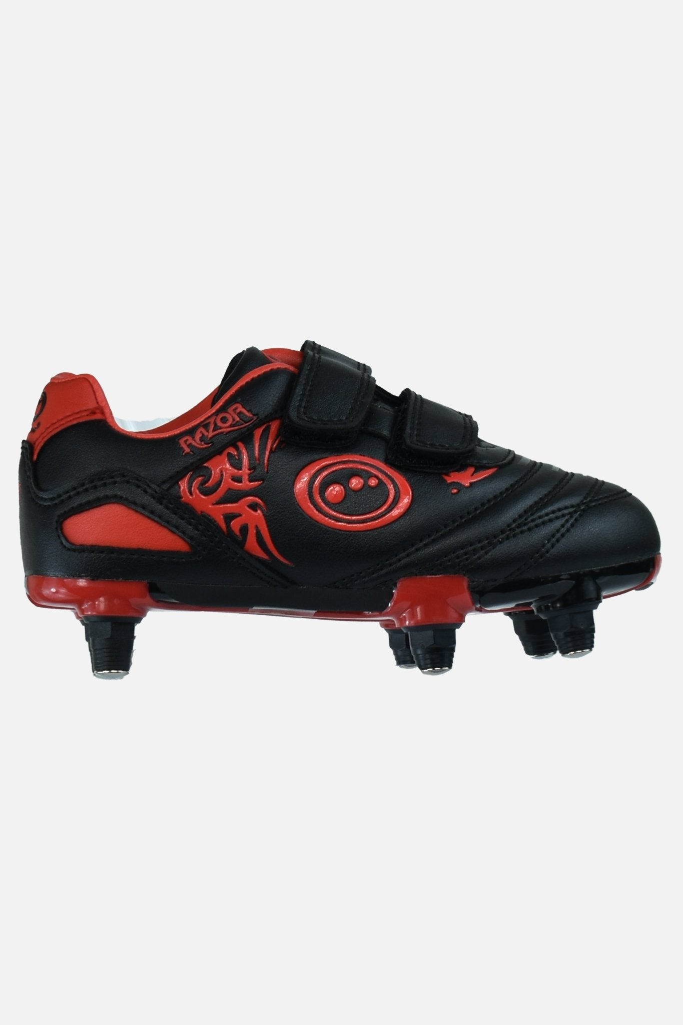 Junior Razor 6 Stud Football Boots – Easy Fasten Kids Soccer Cleats - Optimum