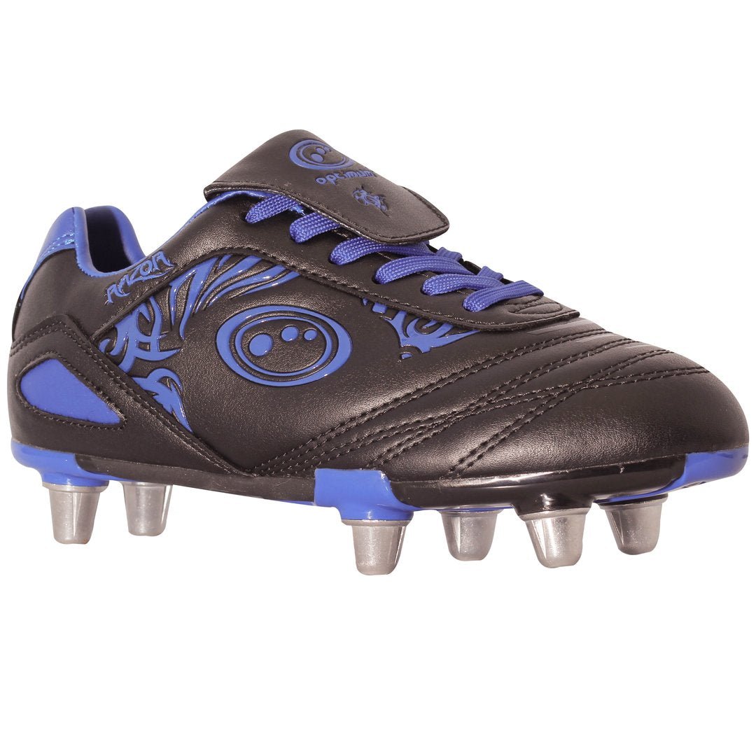 Razor Rugby Boots – Lightweight Lace-Up 6 Studs for Juniors - Optimum
